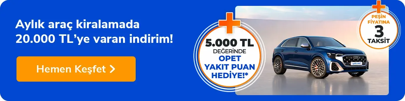 20000 tl aylık araç kiralama indirimi