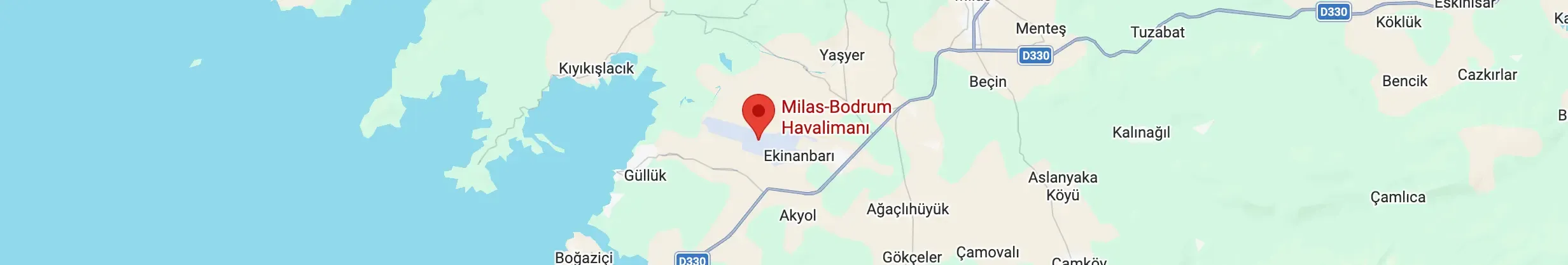 bodrum havalimanı harita konumu