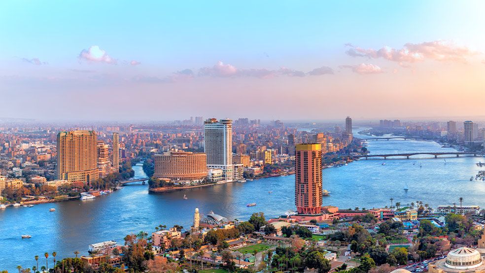 Nil nehri manzarası, kahire