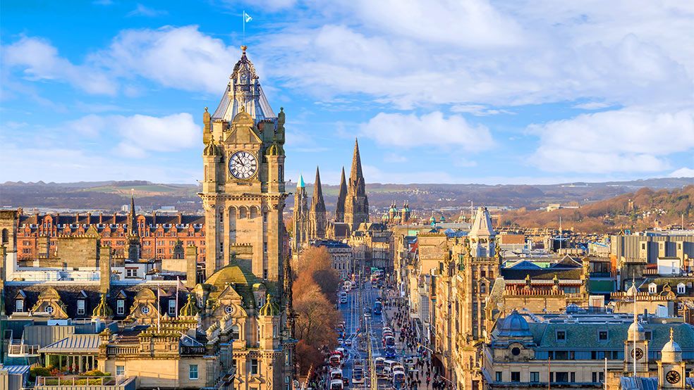 Edinburgh şehir görünümü