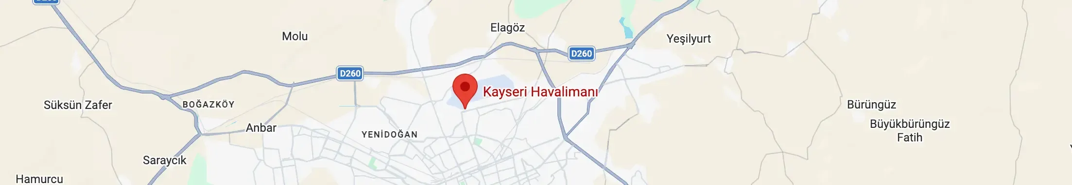 kayseri erkilet havalimanı harita konumu