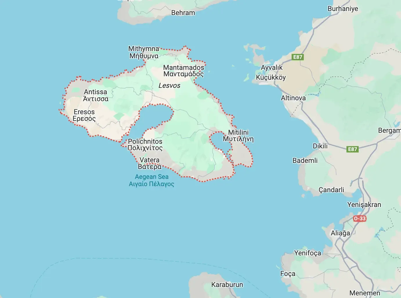 Midilli Adası (Lesbos)