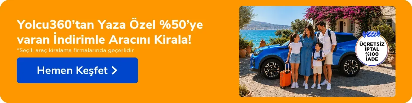 %50 indirimli kiralık araç kampanyası