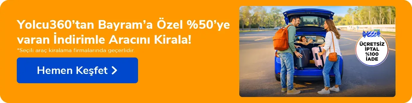 %50 indirimli araç kiralama kampanyası